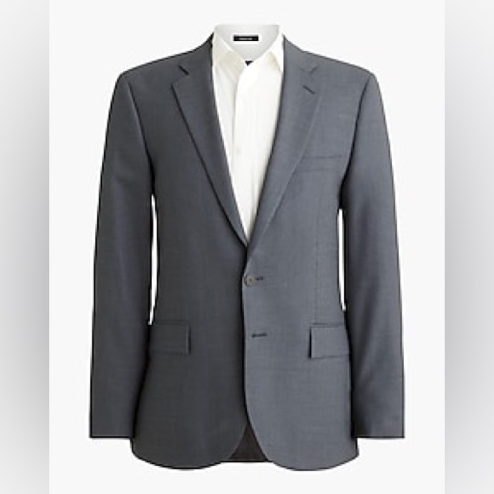 J.Crew Mens Thompson Slim Fit Suit Worsted Wool Gray jacket 36S pant 30 waist - Picture 4 of 17